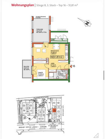 Grundriss der Wohnung
