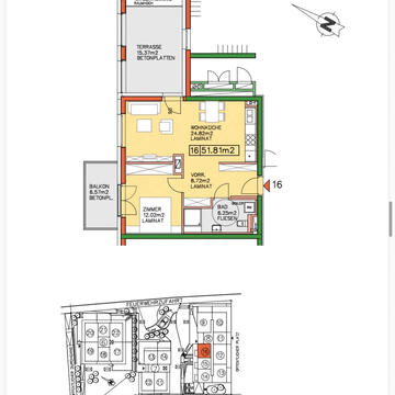 Grundriss der Wohnung